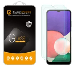 [2-Pack] Supershieldz For Samsung Galaxy A22 5G (6.6 Inch) (5G Version Only) Tempered Glass Screen Protector, Anti-Scratch, Anti-Fingerprint, Bubble Free