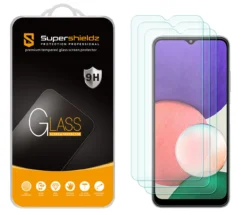 [3-Pack] Supershieldz For Samsung Galaxy A22 5G (6.6 Inch) (5G Version Only) Tempered Glass Screen Protector, Anti-Scratch, Anti-Fingerprint, Bubble Free