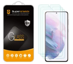 [3-Pack] Supershieldz For Samsung Galaxy S21 Plus 5G Tempered Glass Screen Protector, Anti-Scratch, Anti-Fingerprint, Bubble Free
