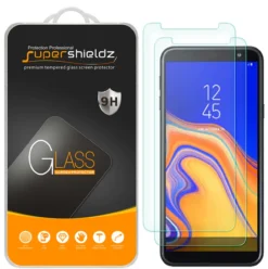 [2-Pack] Supershieldz For Samsung Galaxy J6 Prime Tempered Glass Screen Protector, Anti-Scratch, Anti-Fingerprint, Bubble Free