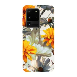 Samsung Galaxy S20 Ultra 5G Uunique Pink/Yellow (Sunset Flower) Nutrisiti Eco Printed Marble Case