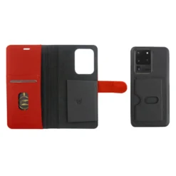 Samsung Galaxy S20 Ultra 5G Uunique Black/Red Nutrisiti 2-in-1 Eco Leather Folio & Detachable Case -Mobile Phone Accessories 60210b59ea192100119265