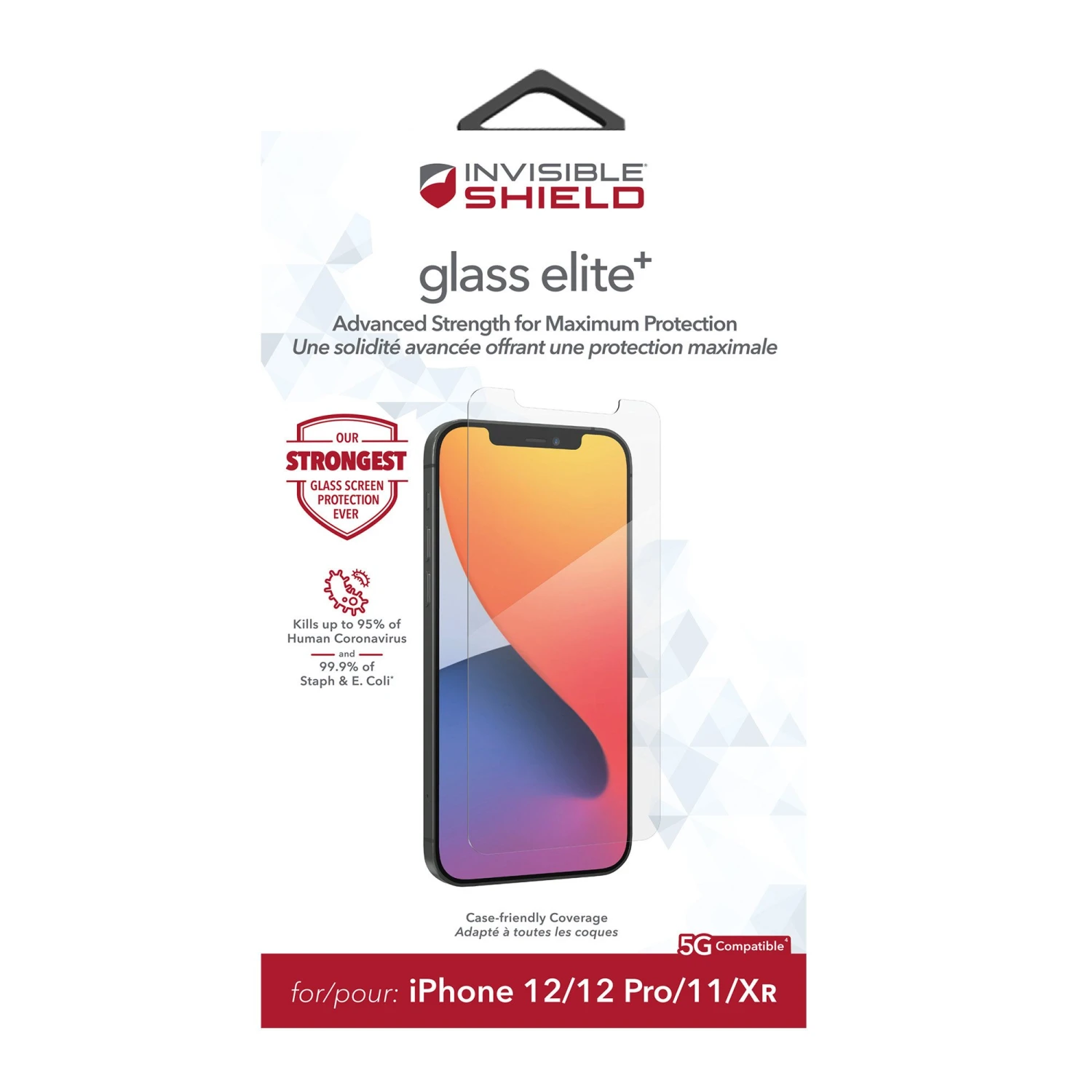 IPhone 12/12 Pro/11/XR ZAGG InvisibleShield Glass Elite+ Tempered Glass Screen Protector 2 IPhone 12/12 Pro/11/XR ZAGG InvisibleShield Glass Elite+ Tempered Glass Screen Protector - Image 2