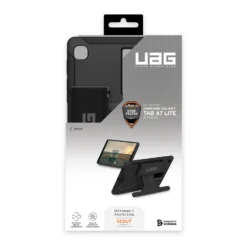 Samsung Galaxy Tab A7 Lite UAG Scout W/Kickstand And Handstrap Series Case - Black -Mobile Phone Accessories 614a6570938b4042053955
