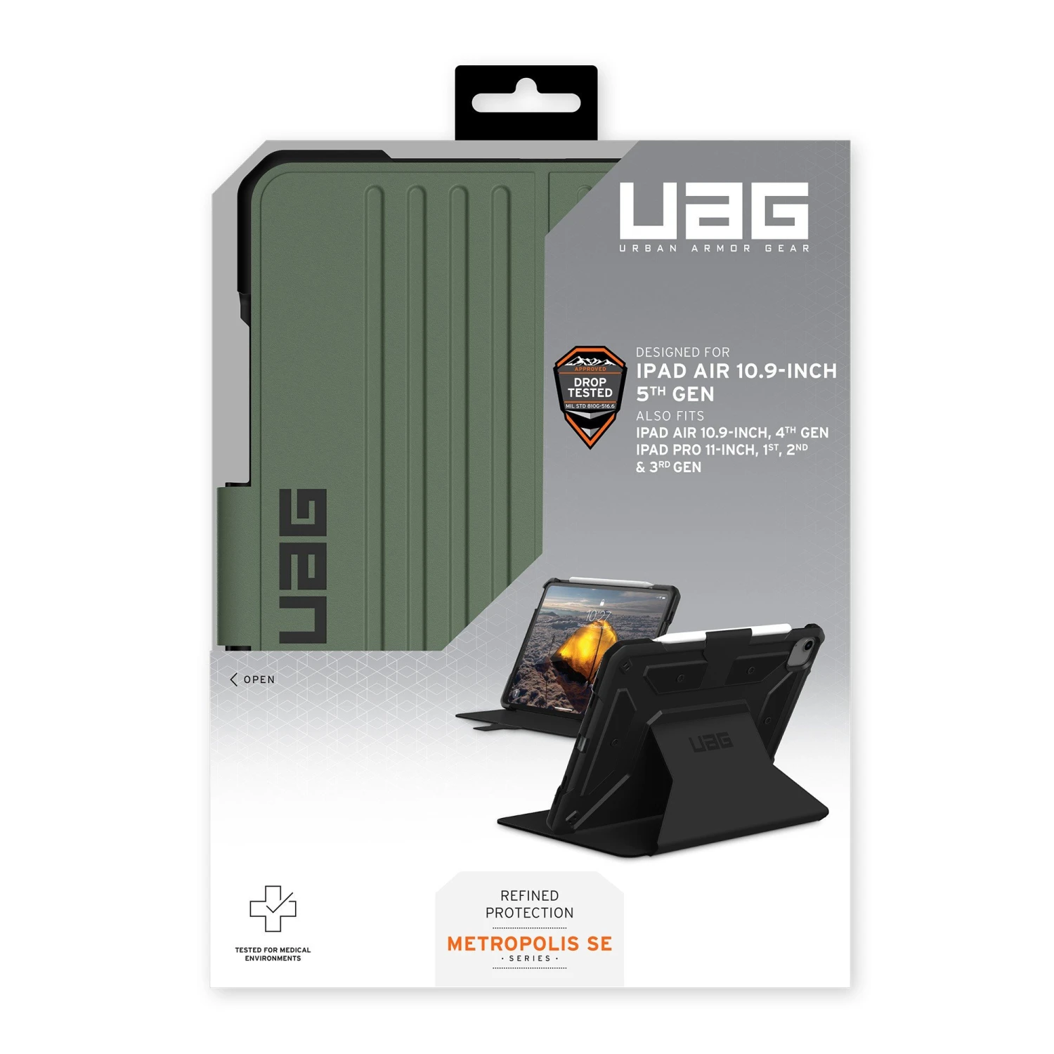 IPad Pro 11 (2018-2022)/Air 10.9 (2022/2020) UAG Metropolis SE Case - Green (Olive) 9 IPad Pro 11 (2018-2022)/Air 10.9 (2022/2020) UAG Metropolis SE Case - Green (Olive) - Image 9
