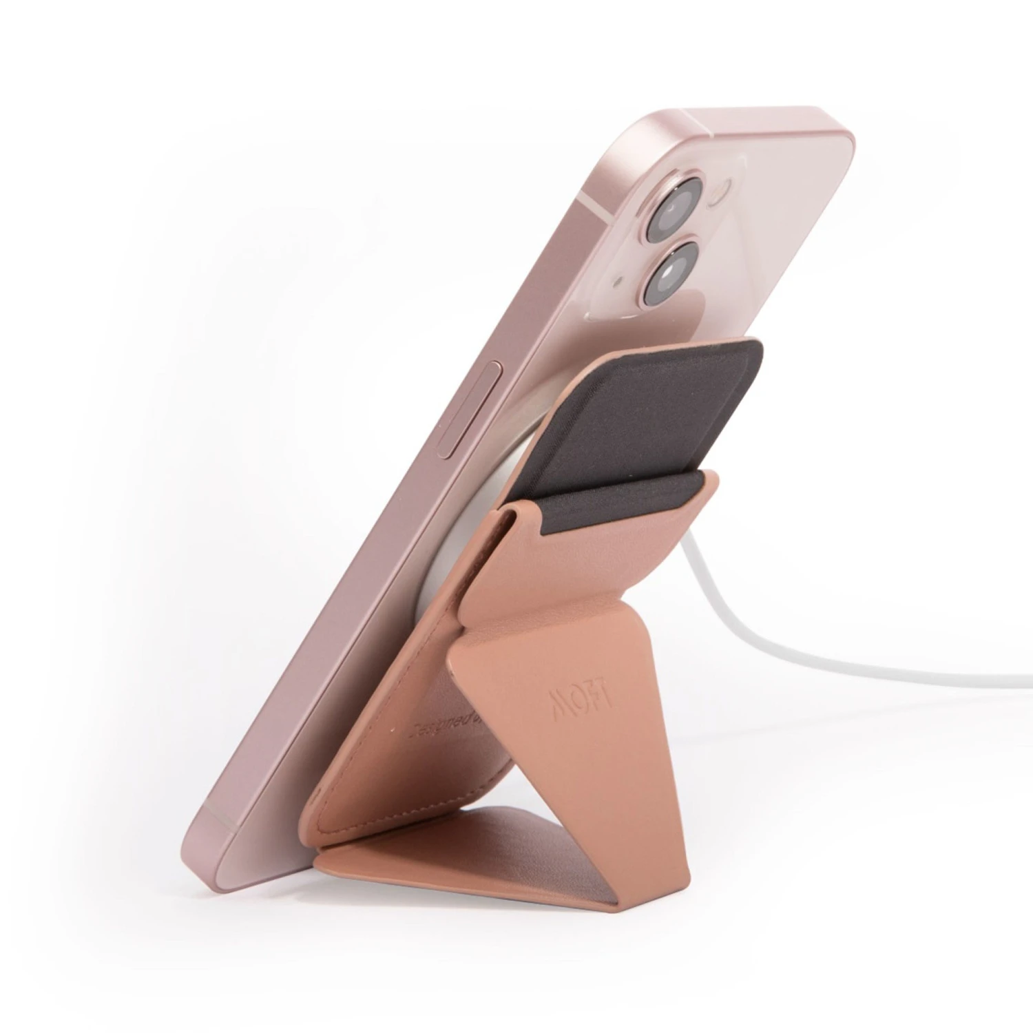 Universal MOFT Snap-On Magnetic MagSafe Wallet Stand - Nude 2 Universal MOFT Snap-On Magnetic MagSafe Wallet Stand - Nude - Image 2