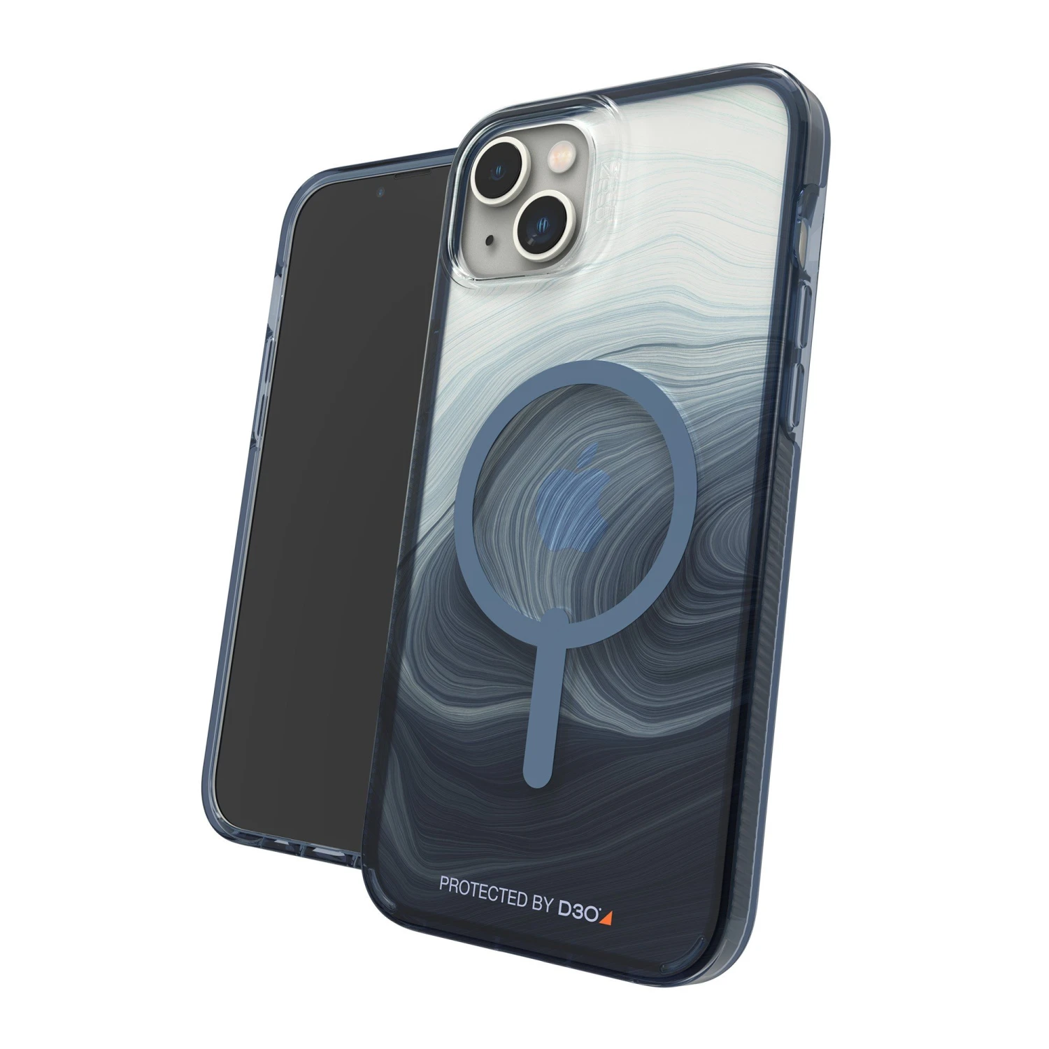 ZAGG IPhone 14 Plus Gear4 D3O Milan Snap Case - Blue Swirl 2 ZAGG IPhone 14 Plus Gear4 D3O Milan Snap Case - Blue Swirl - Image 2