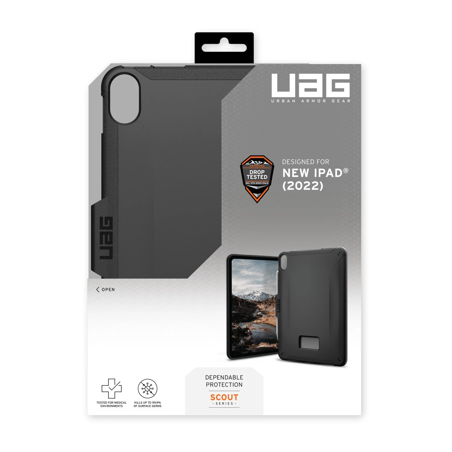 IPad 10.9 2022 UAG Black Scout W/Folio Cover - Black 5 IPad 10.9 2022 UAG Black Scout W/Folio Cover - Black - Image 5