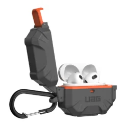 Airpods (3rd Gen) UAG Pathfinder Case - Silver/Orange -Mobile Phone Accessories 6362e9c6cc016043396716
