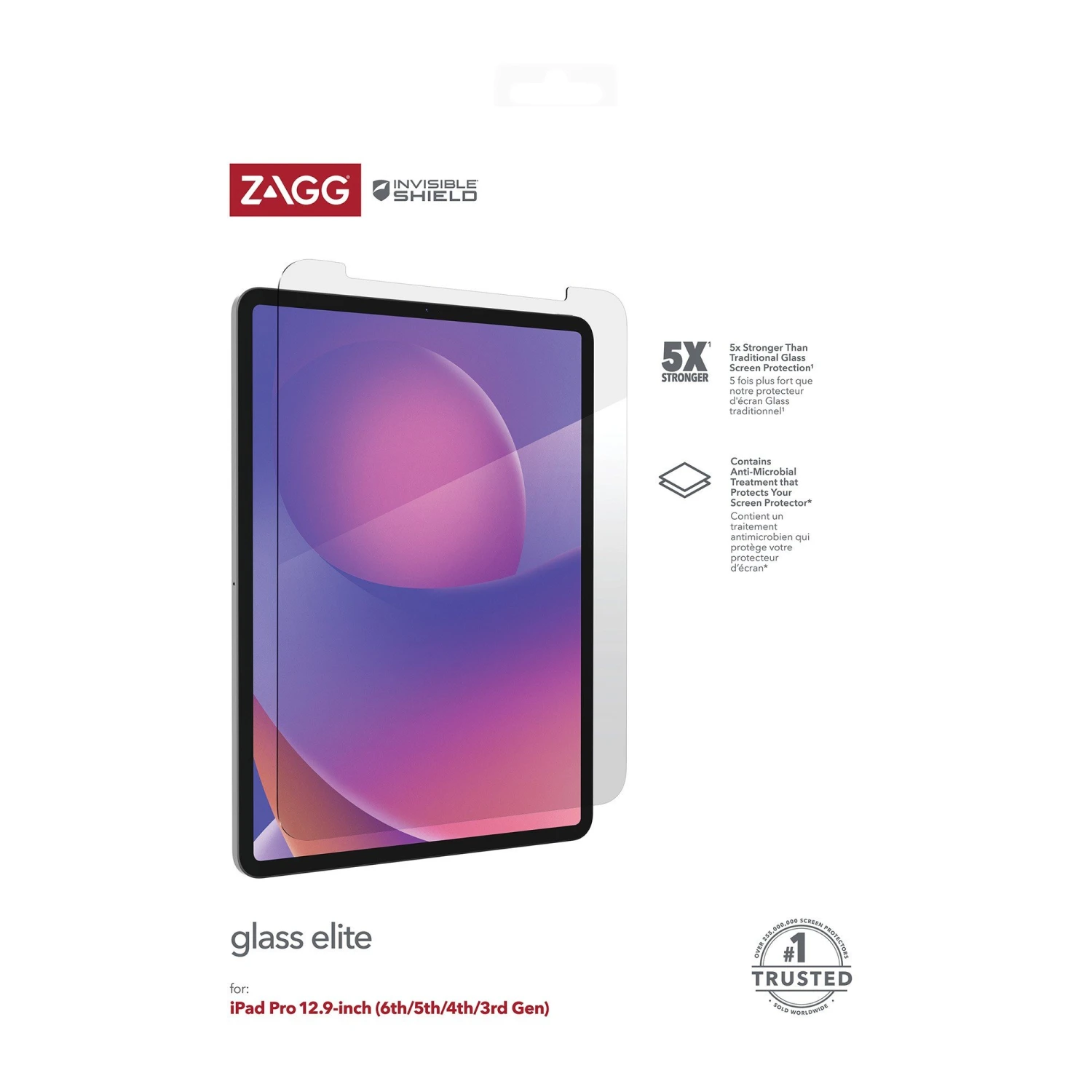 IPad Pro 12.9 (2018-2022) ZAGG InvisibleShield Glass Elite AM Screen Protector 2 IPad Pro 12.9 (2018-2022) ZAGG InvisibleShield Glass Elite AM Screen Protector - Image 2