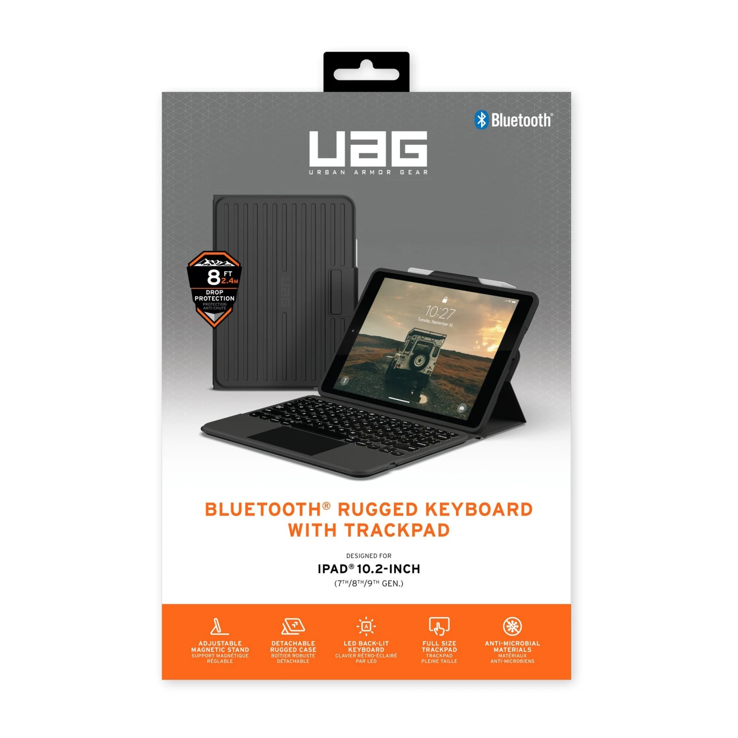 Bulk - IPad 10.2 (2019-2021) (7th-9th Gen) Education UAG Rugged Bluetooth Keyboard W/Trackpad -Black 8 Bulk - IPad 10.2 (2019-2021) (7th-9th Gen) Education UAG Rugged Bluetooth Keyboard W/Trackpad -Black - Image 8