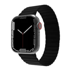 Apple Watch 42/44/45mm JCPal Silicone Magnetic Watch Band - Black