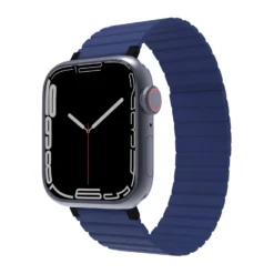 Apple Watch 42/44/45mm JCPal Silicone Magnetic Watch Band - Navy Blue