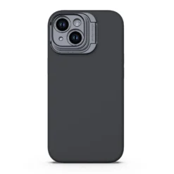 IPhone 15 Uunique Liquid Silicone MagSafe Stand Case - Black