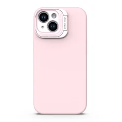 IPhone 15 Uunique Liquid Silicone MagSafe Stand Case - Baby Pink