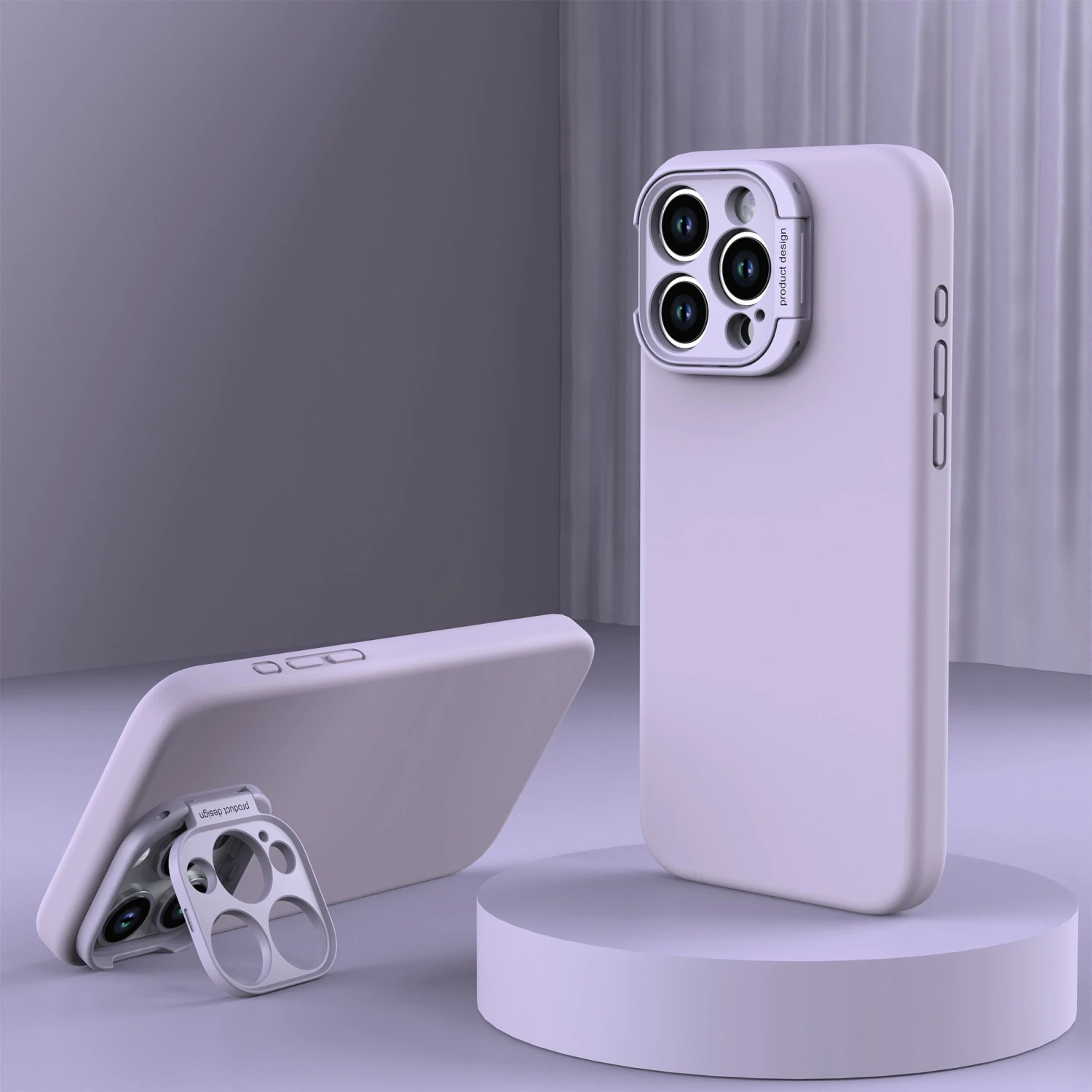 IPhone 15 Pro Max Uunique Liquid Silicone MagSafe Stand Case - Lavender 2 IPhone 15 Pro Max Uunique Liquid Silicone MagSafe Stand Case - Lavender - Image 2