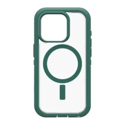 IPhone 15 Pro Otterbox Defender XT W/ MagSafe Clear Series Case - Clear/Green (Velvet Evergreen)