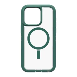 IPhone 15 Pro Max Otterbox Defender XT W/ MagSafe Clear Series Case - Clear/Green (Velvet Evergreen)