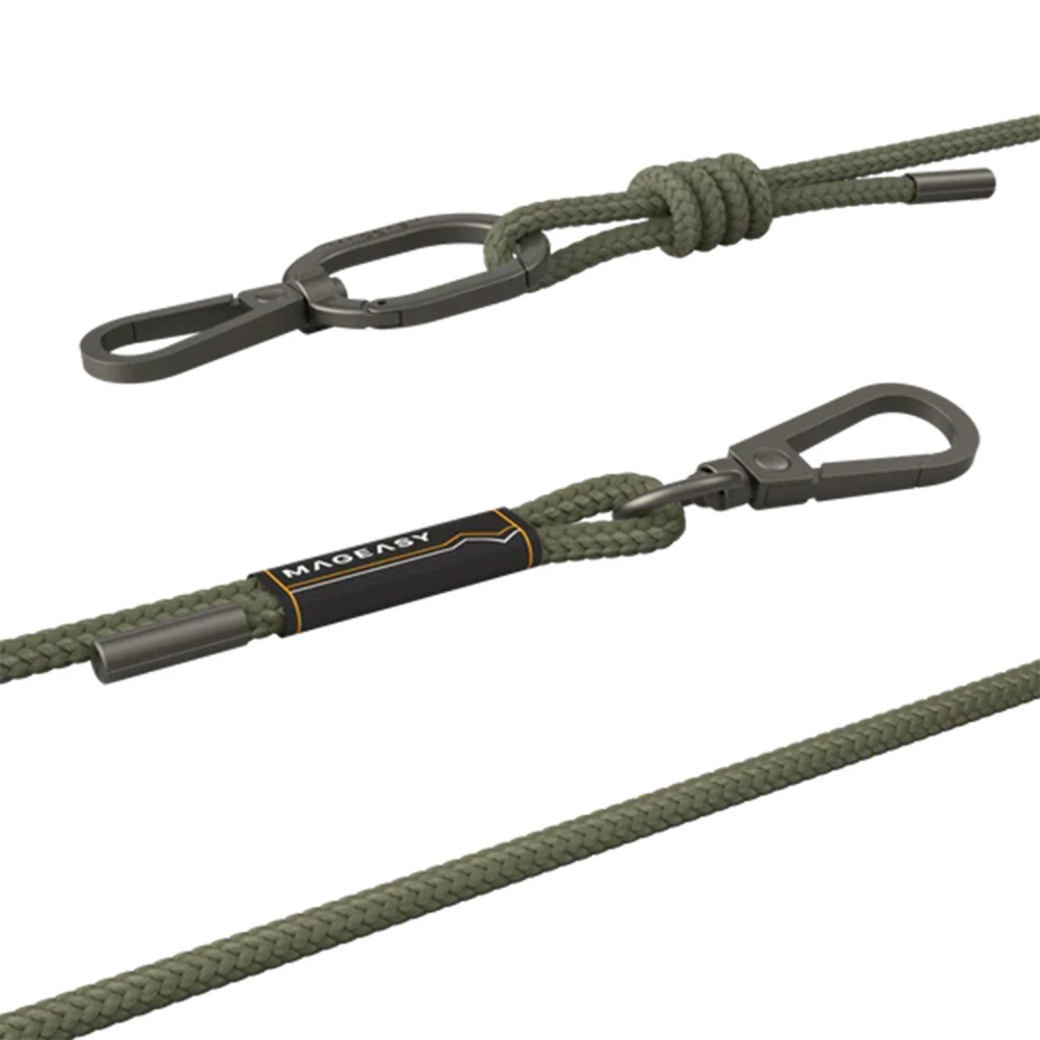 Universal MAGEASY 6mm Adjustable Strap Phone Lanyard - Army Green 2 Universal MAGEASY 6mm Adjustable Strap Phone Lanyard - Army Green - Image 2