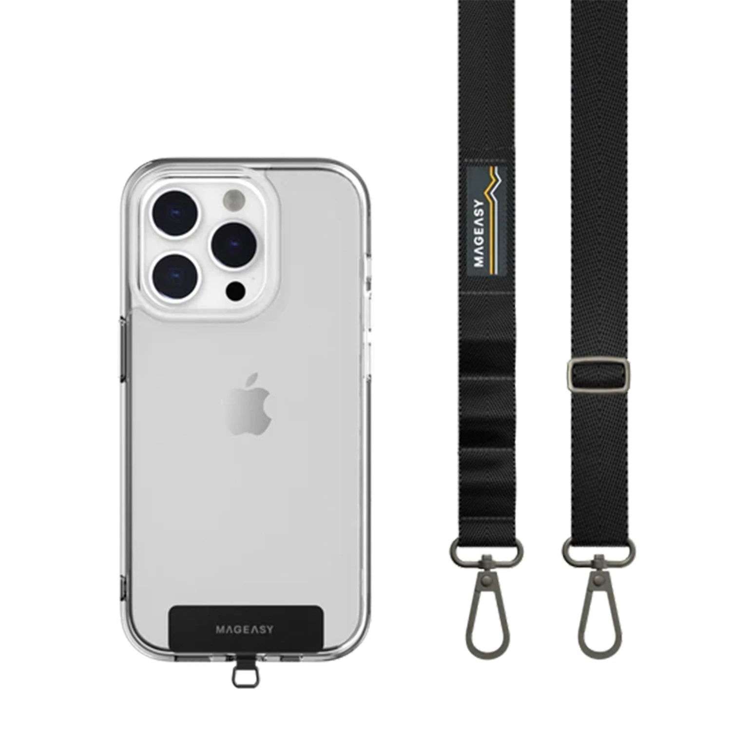 Universal MAGEASY 20mm Adjustable Strap Phone Lanyard - Black 5 Universal MAGEASY 20mm Adjustable Strap Phone Lanyard - Black - Image 5