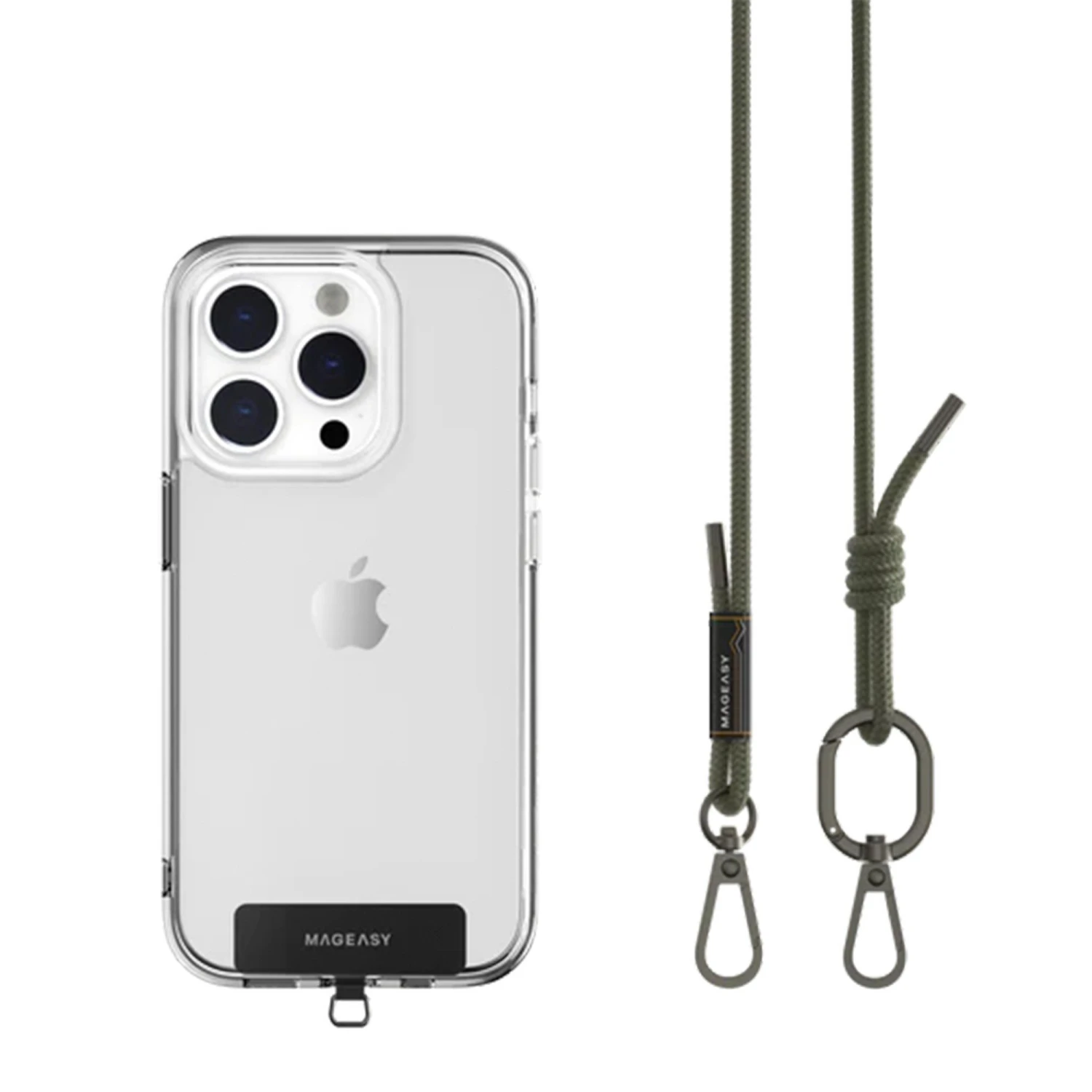Universal MAGEASY 6mm Adjustable Strap Phone Lanyard - Army Green 4 Universal MAGEASY 6mm Adjustable Strap Phone Lanyard - Army Green - Image 4