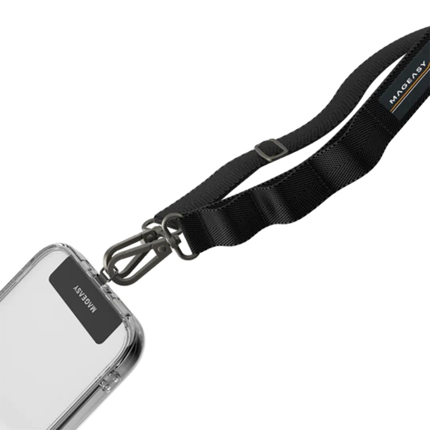 Universal MAGEASY 20mm Adjustable Strap Phone Lanyard - Black 1 Universal MAGEASY 20mm Adjustable Strap Phone Lanyard - Black