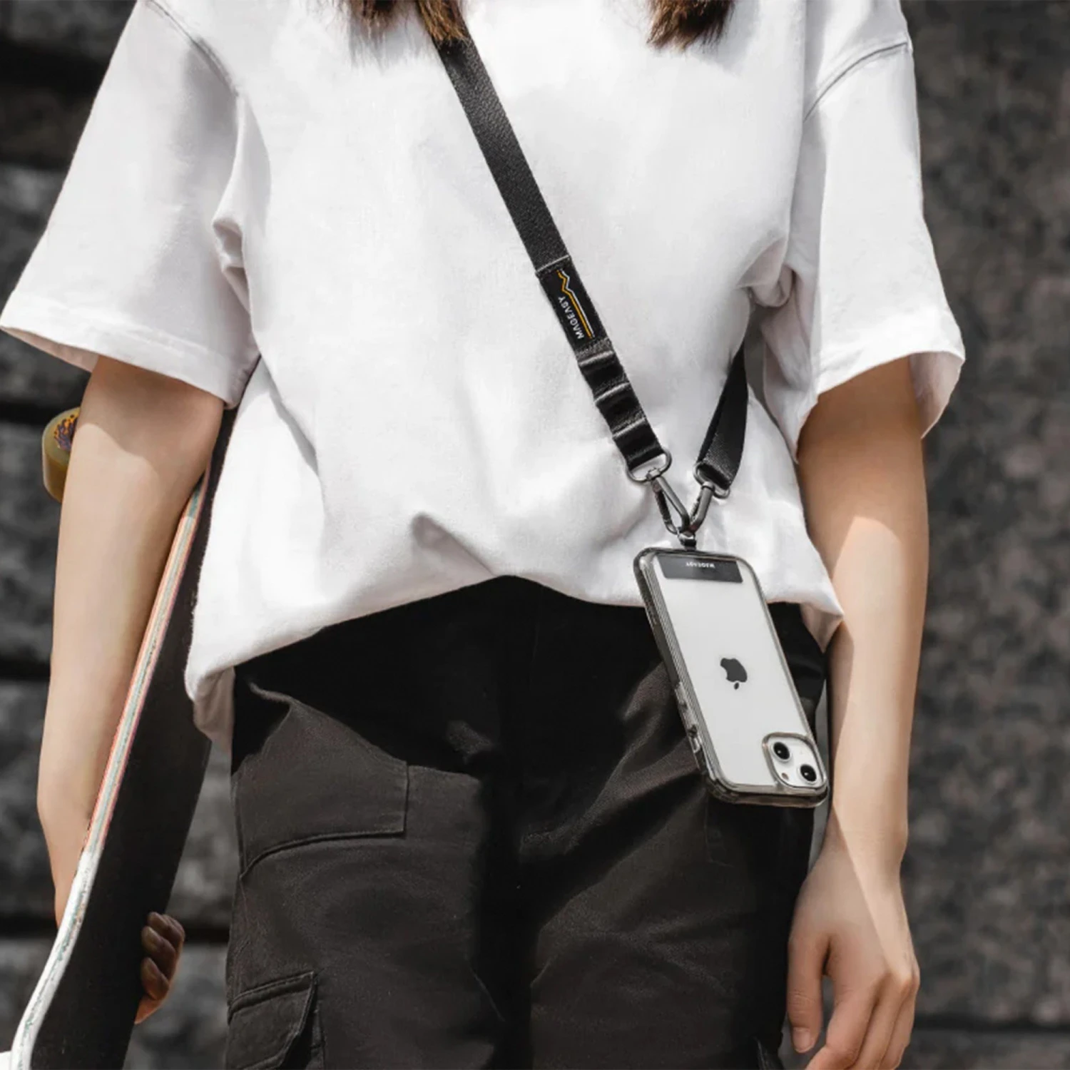 Universal MAGEASY 20mm Adjustable Strap Phone Lanyard - Black 6 Universal MAGEASY 20mm Adjustable Strap Phone Lanyard - Black - Image 6