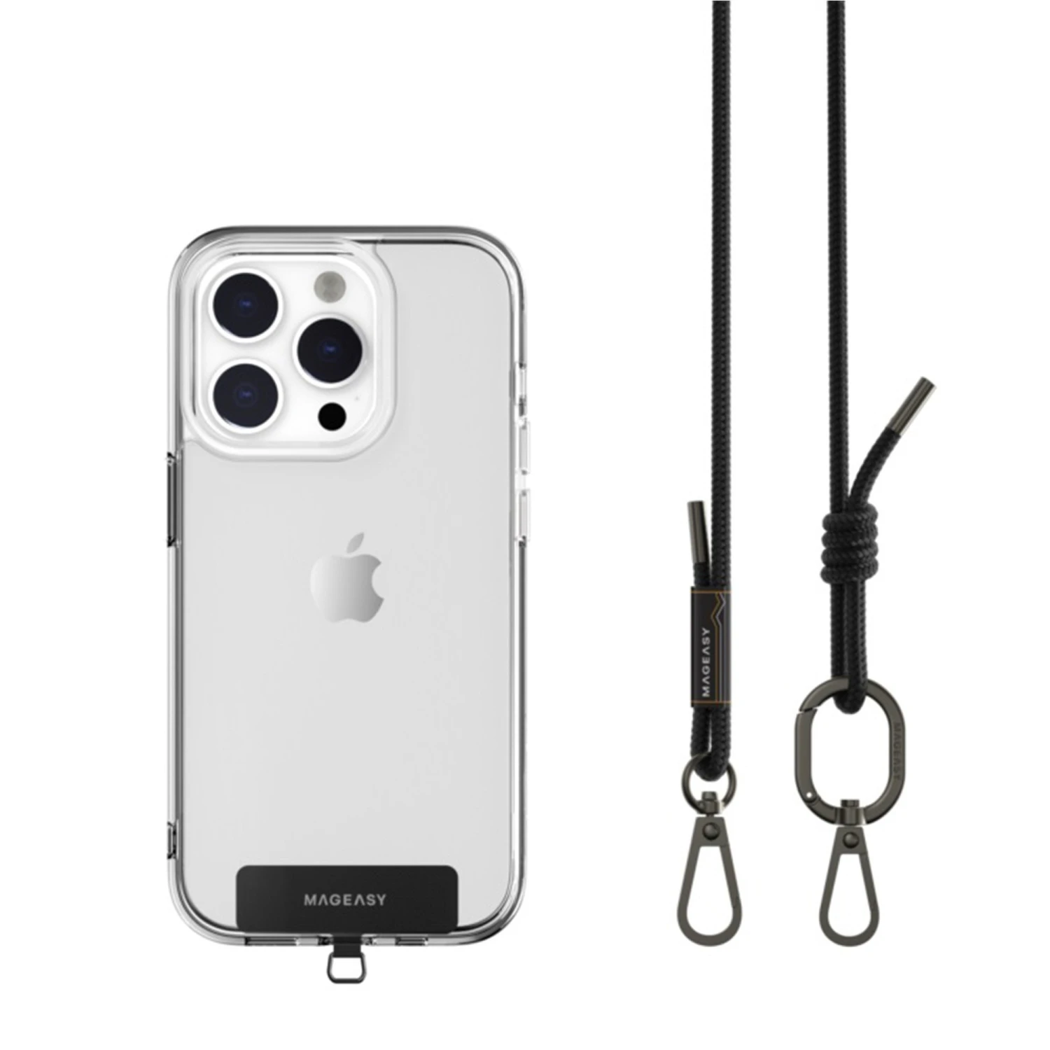 Universal MAGEASY 6mm Adjustable Strap Phone Lanyard - Black 2 Universal MAGEASY 6mm Adjustable Strap Phone Lanyard - Black - Image 2