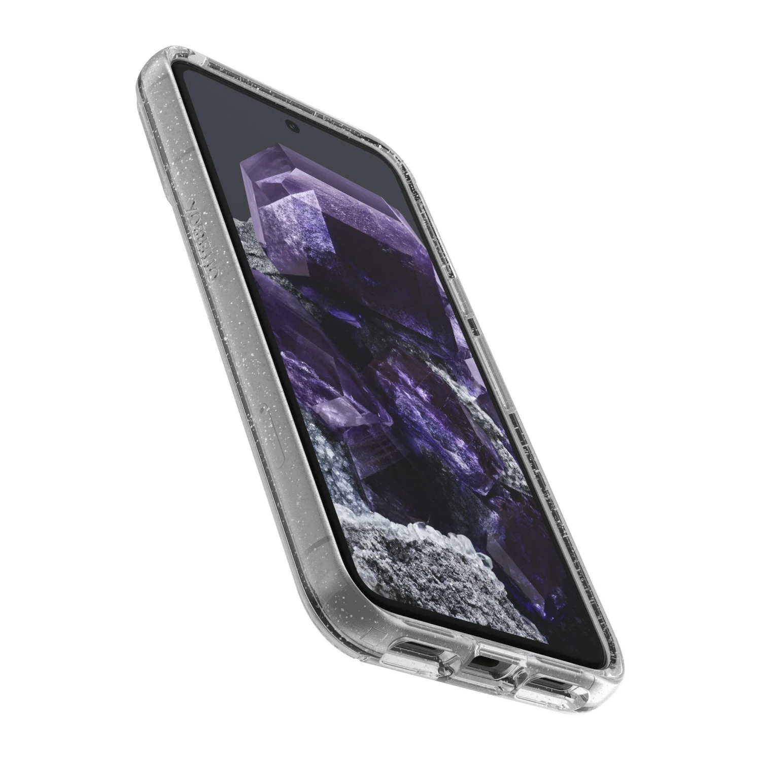 Google Pixel 8 Otterbox Symmetry Series Case - Clear/Silver Flake (Stardust) 4 Google Pixel 8 Otterbox Symmetry Series Case - Clear/Silver Flake (Stardust) - Image 4