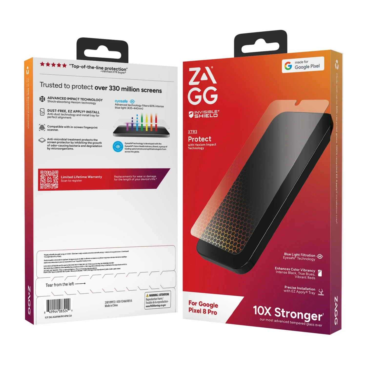 Google Pixel 8 Pro ZAGG InvisibleShield Glass XTR3 Screen Protector - (English Only PKG) 2 Google Pixel 8 Pro ZAGG InvisibleShield Glass XTR3 Screen Protector - (English Only PKG) - Image 2