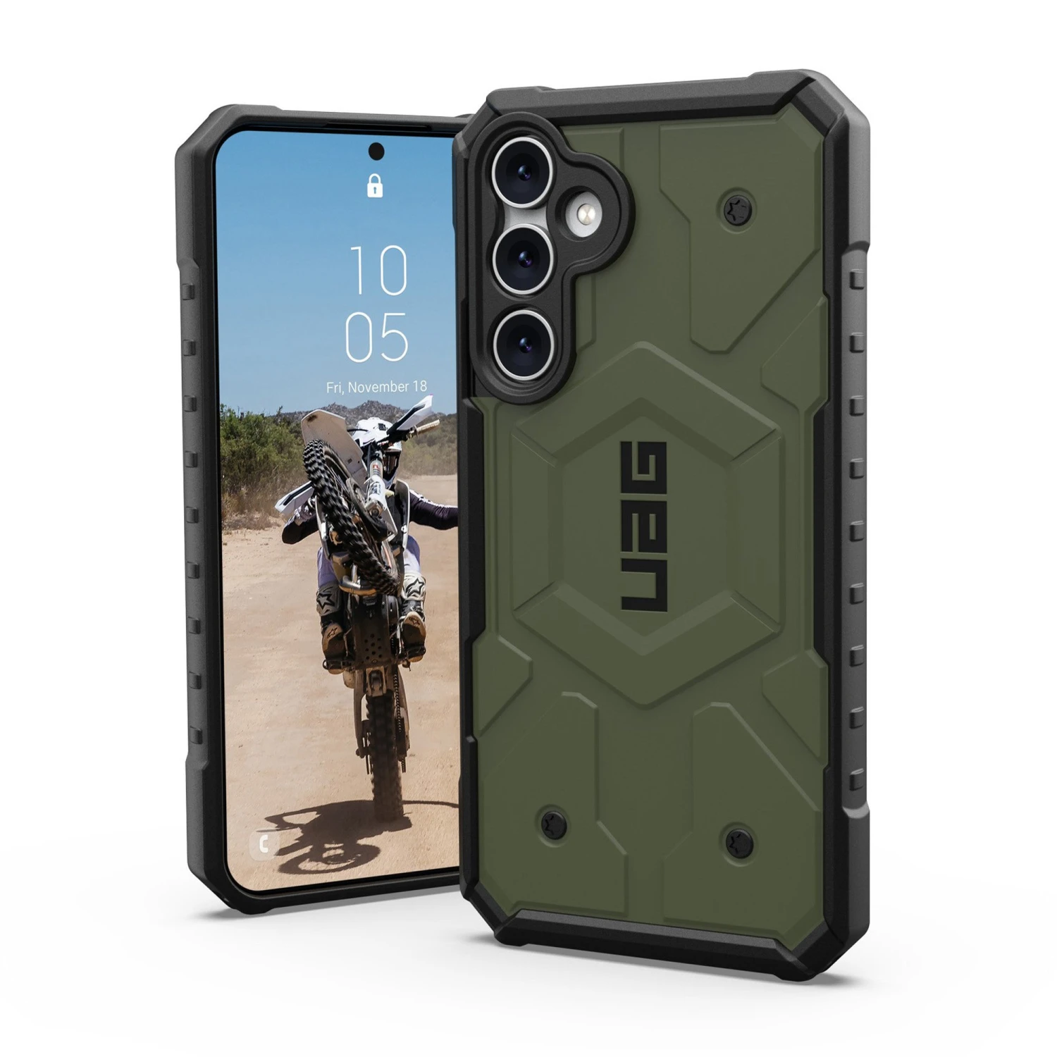 Samsung Galaxy S23 FE 5G UAG Pathfinder Case - Olive Drab 2 Samsung Galaxy S23 FE 5G UAG Pathfinder Case - Olive Drab - Image 2