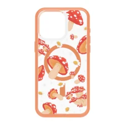 IPhone 15 Pro Max Otterbox Symmetry W/ MagSafe Clear Series Case - Orange (Fungi)