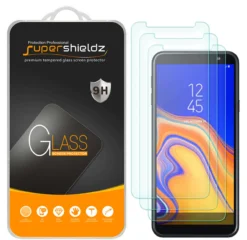 [3-Pack] Supershieldz For Samsung Galaxy J6 Prime Tempered Glass Screen Protector, Anti-Scratch, Anti-Fingerprint, Bubble Free