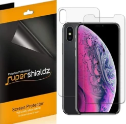 [3 Front & 3 Back] Supershieldz For Apple IPhone XS Max (6.5") [Front + Back] Full Body Screen Protector, Supershieldz Anti-Bubble High Definition (HD) Clear Shield