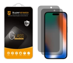 (2 Pack) Supershieldz (Privacy) Anti Spy Screen Protector Designed For IPhone 15 Pro (6.1 Inch), Tempered Glass, Anti Scratch, Bubble Free