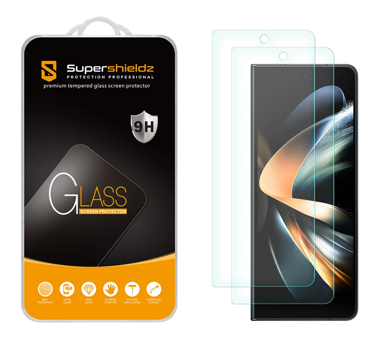 (2 Pack) Supershieldz Designed For Samsung Galaxy Z Fold 4 5G (Front Screen Only) Tempered Glass Screen Protector, Anti Scratch, Bubble Free 1 (2 Pack) Supershieldz Designed For Samsung Galaxy Z Fold 4 5G (Front Screen Only) Tempered Glass Screen Protector, Anti Scratch, Bubble Free