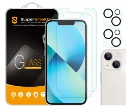 (2 Pack) Supershieldz Anti Glare (Matte) Screen Protector Designed For Apple IPhone 13 Mini (5.4 Inch) + Camera Lens [Tempered Glass] Anti Scratch, Bubble Free