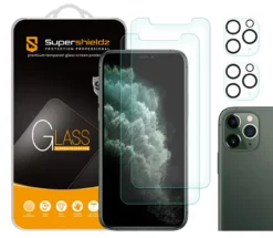[2-Pack] Supershieldz For Apple IPhone 11 Pro (5.8 Inch) + Camera Lens Tempered Glass Screen Protector, Anti-Scratch, Anti-Fingerprint, Bubble Free