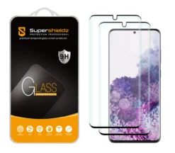 (2 Pack) Supershieldz Designed For Samsung Galaxy (S20 Plus 5G) Tempered Glass Screen Protector, Anti Scratch, Bubble Free (Black)