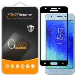 [2-Pack] Supershieldz For Samsung Galaxy J3 Orbit [Full Screen Coverage] Tempered Glass Screen Protector, Anti-Scratch, Bubble Free (Black)