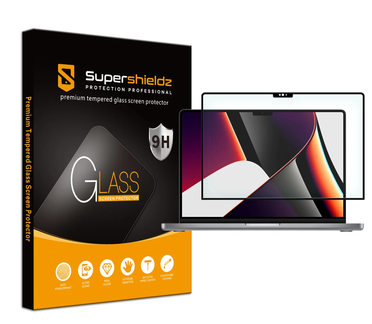 Supershieldz Designed For MacBook Pro 14 Inch (M2 Pro / M2 Max / M1 Pro / M1 Max) Tempered Glass Screen Protector, Anti Scratch, Bubble Free 1 Supershieldz Designed For MacBook Pro 14 Inch (M2 Pro / M2 Max / M1 Pro / M1 Max) Tempered Glass Screen Protector, Anti Scratch, Bubble Free