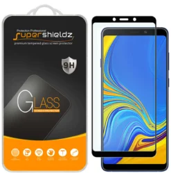[2-Pack] Supershieldz For Samsung Galaxy A9 (2018) [Full Screen Coverage] Tempered Glass Screen Protector, Anti-Scratch, Bubble Free (Black)