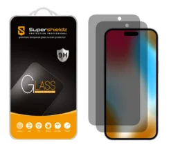 (2 Pack) Supershieldz (Privacy) Anti Spy Screen Protector Designed For IPhone 15 Plus (6.7 Inch), Tempered Glass, Anti Scratch, Bubble Free