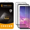 [2-Pack] Supershieldz For Samsung Galaxy S10 Tempered Glass Screen Protector With (Easy Installation Tray) Anti Scratch, Bubble Free (Black)