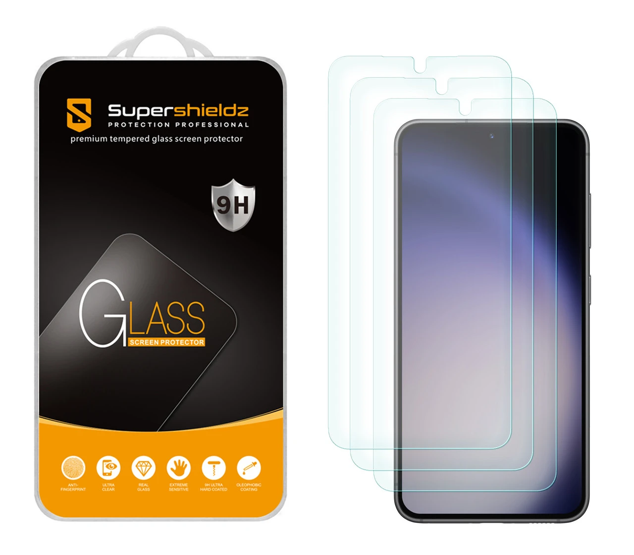 (3 Pack) Supershieldz Designed For Samsung Galaxy S24 Tempered Glass Screen Protector, Anti Scratch, Bubble Free 1 (3 Pack) Supershieldz Designed For Samsung Galaxy S24 Tempered Glass Screen Protector, Anti Scratch, Bubble Free
